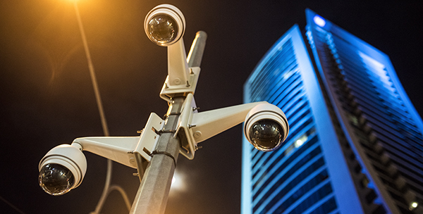 Surveillance cameras at night